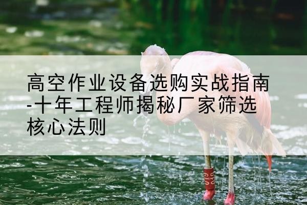 岫岩剪叉式升降机厂家-高空作业设备选购实战指南-十年工程师揭秘厂家筛选核心法则